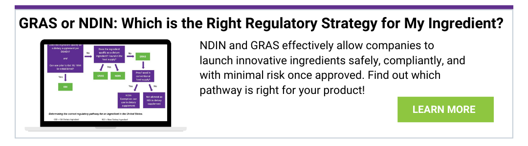 GRAS vs NDIN for ingredients - Nutrasource